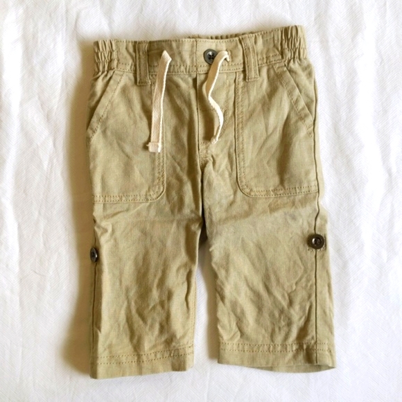 babyGap tropical chambray shirt & linen blend pants 3-6 months baby boy - Picture 7 of 11